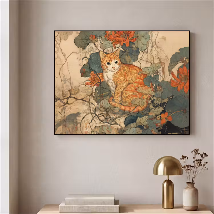 Art Frame - Kat - Sierlijk - Bloemen — 5