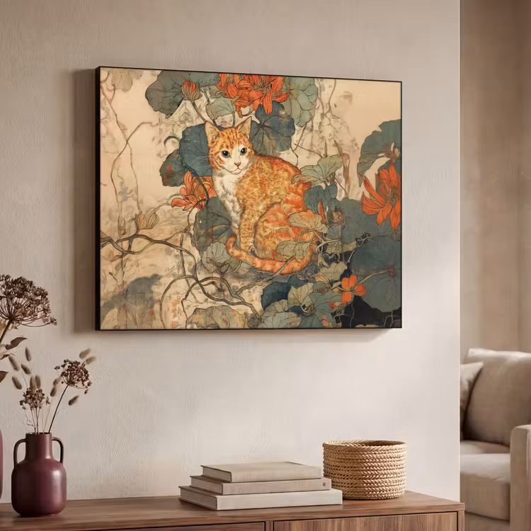 Art Frame - Kat - Sierlijk - Bloemen — 7