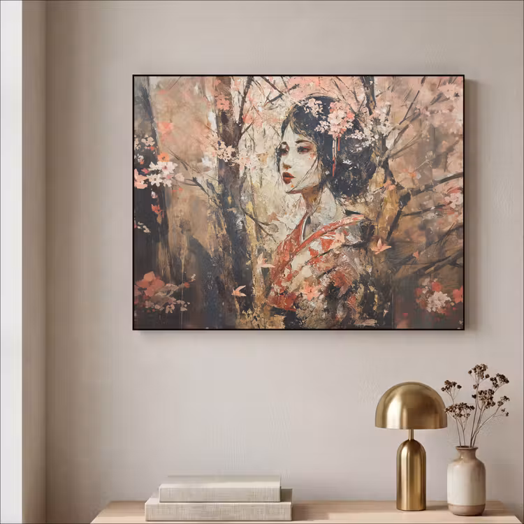 Art Frame - Kimono - Vrouw - kersenbomen — 5