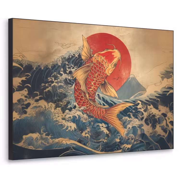 Art Frame - Koi - Zee - Golven - Zon — 1