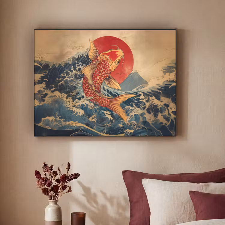 Art Frame - Koi - Zee - Golven - Zon — 3