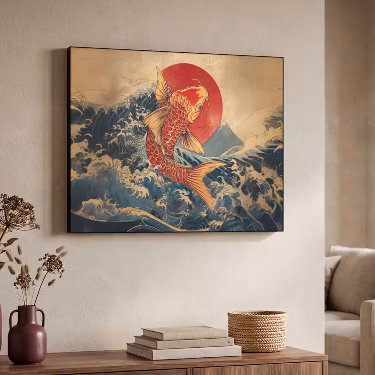Art Frame - Koi - Zee - Golven - Zon — 7