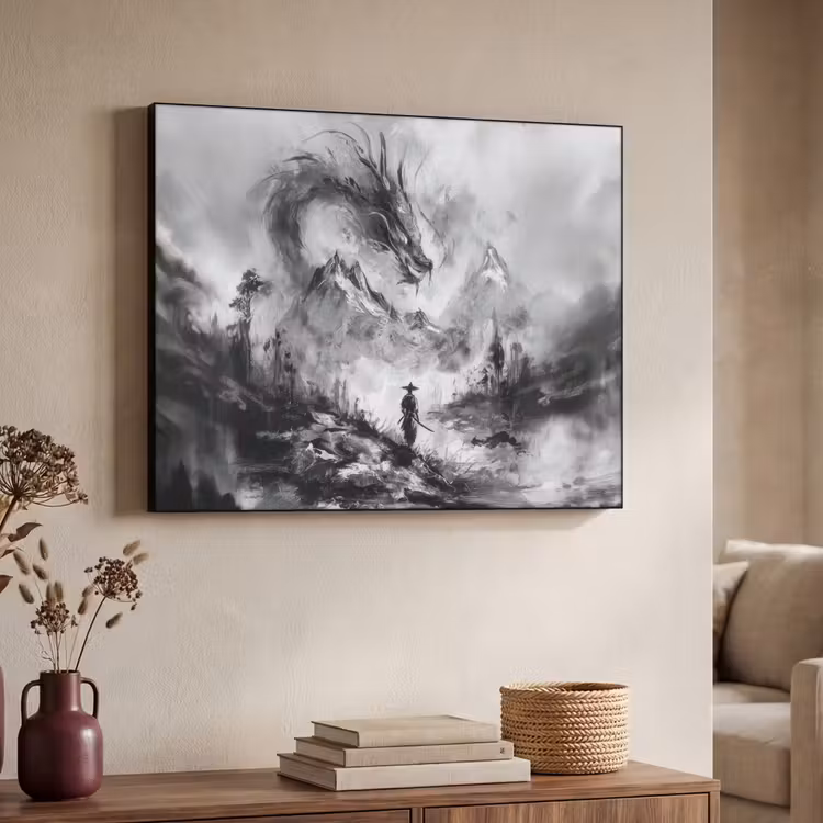 Art Frame - Krijger - Draak - Grijs — 7