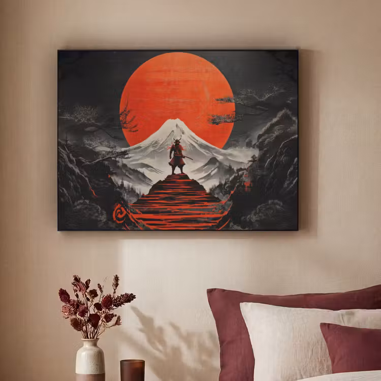 Art Frame - Krijger - Rode trappen - Zon - Berg — 3