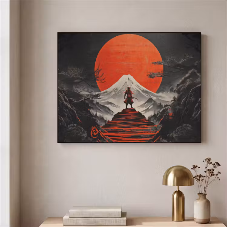 Art Frame - Krijger - Rode trappen - Zon - Berg — 5