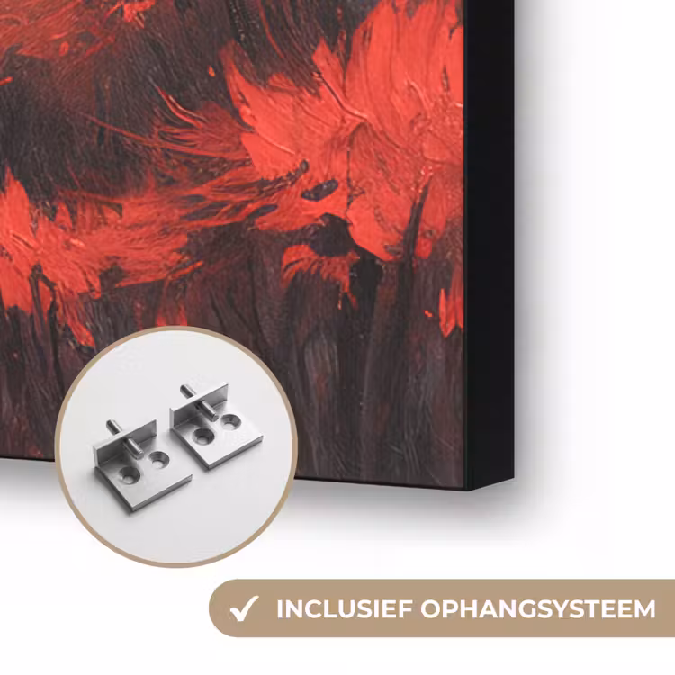 Art Frame - Rode bloemen - mistig - Man — 6
