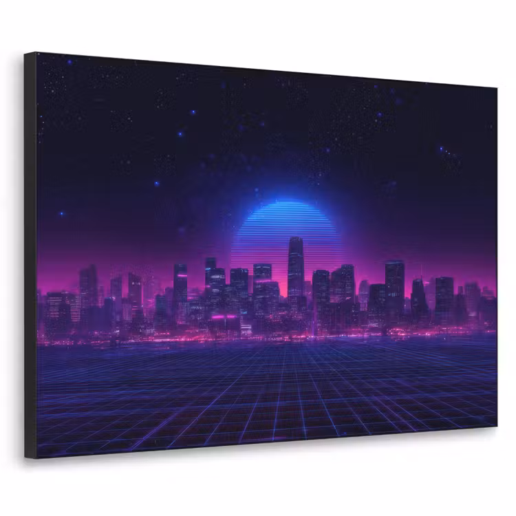 Art Frame - Skyline - Zon - Neon - Rasterpatroon — 1