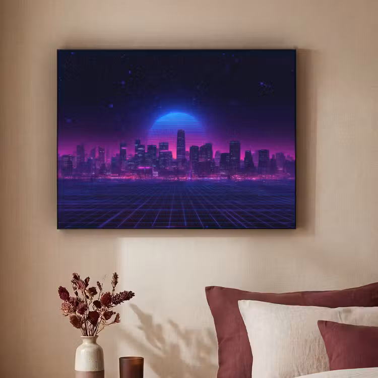 Art Frame - Skyline - Zon - Neon - Rasterpatroon — 3