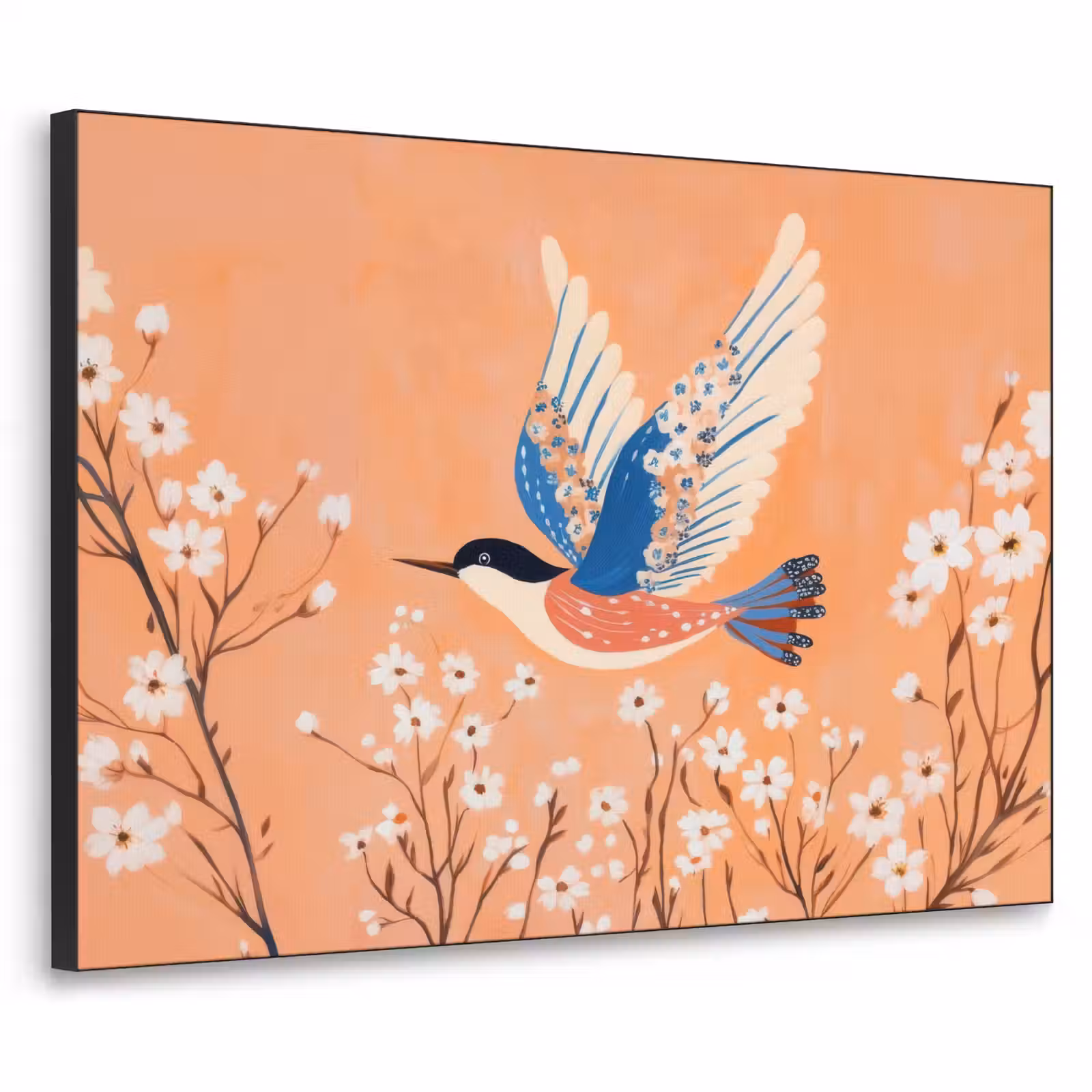 Art Frame - Vogel - Bloesemtakken - Warm - Kleurrijk — 1