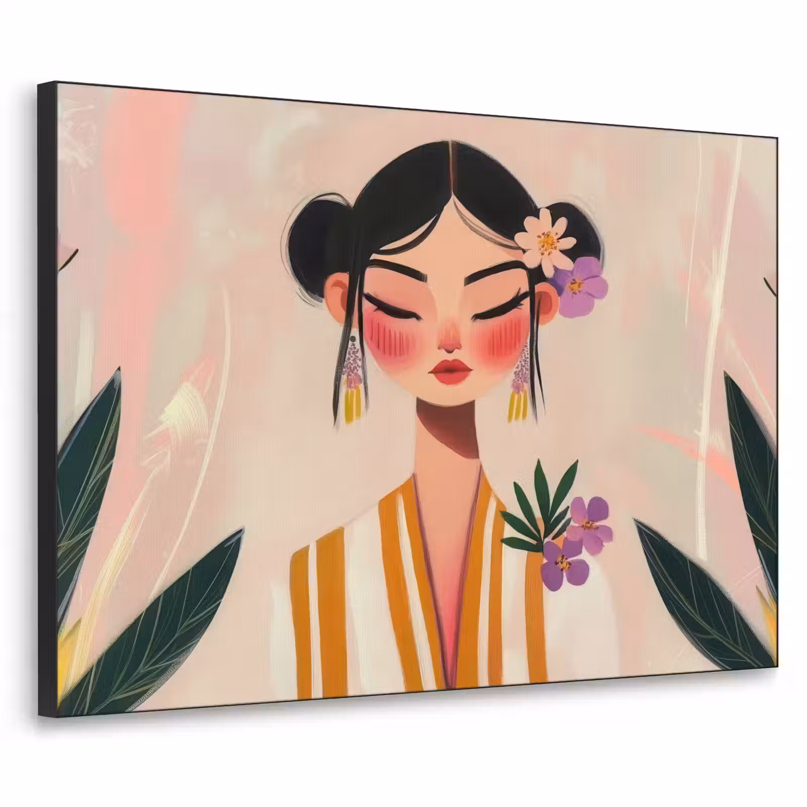 Art Frame - Vrouw - Bloemen - Pastel — 1