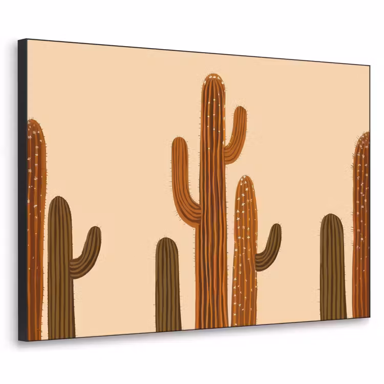 Art Frame - Cactus - Woestijn - Zand - Bruin — 1