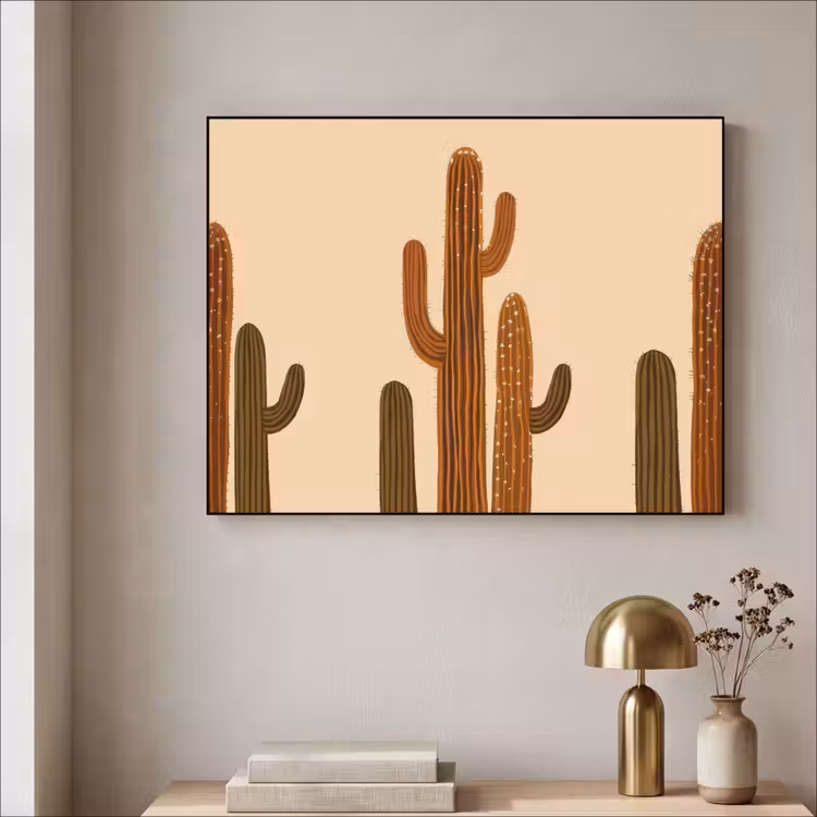 Art Frame - Cactus - Woestijn - Zand - Bruin — 5