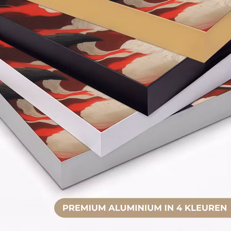 Art Frame - Krijger - Draak - Zwart - Rood - Rook — 2