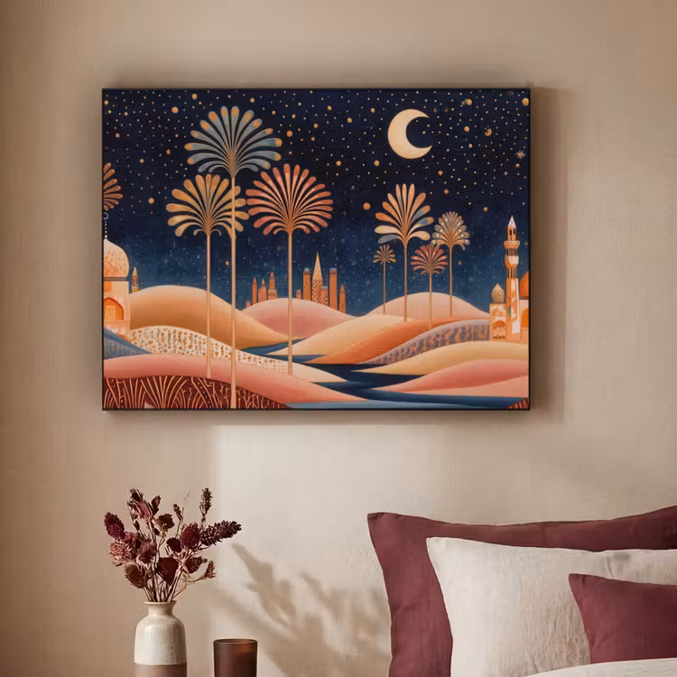 Art Frame - Sterrenhemel - Palmen - Rivier — 3