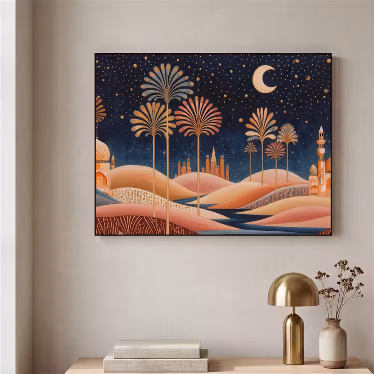 Art Frame - Sterrenhemel - Palmen - Rivier — 5