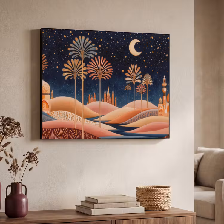 Art Frame - Sterrenhemel - Palmen - Rivier — 7