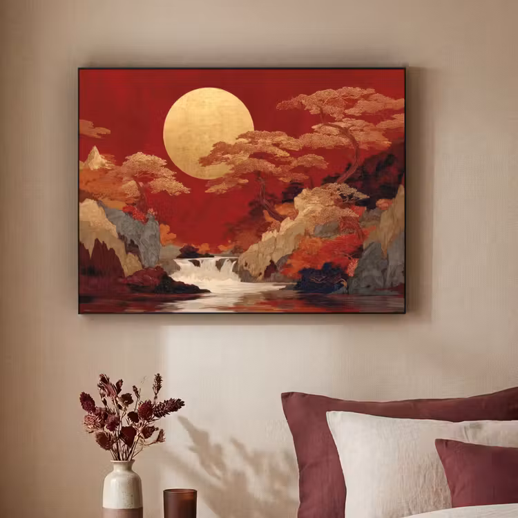 Art Frame - Volle maan - Landschap - Waterval — 3