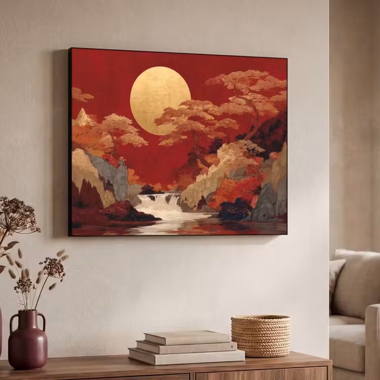 Art Frame - Volle maan - Landschap - Waterval — 7