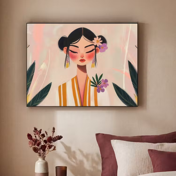 Art Frame - Vrouw - Bloemen - Pastel — 3