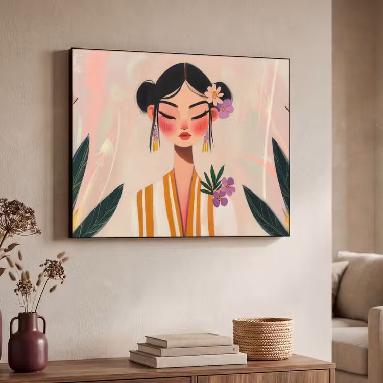 Art Frame - Vrouw - Bloemen - Pastel — 7