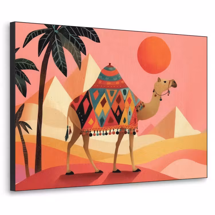 Art Frame - Kameel - Pyramides - Rode zon — 1