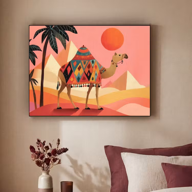 Art Frame - Kameel - Pyramides - Rode zon — 3