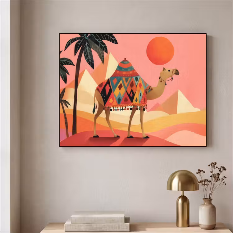 Art Frame - Kameel - Pyramides - Rode zon — 5