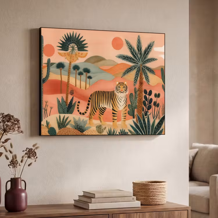 Art Frame - Tijger - Kleurrijk - Palmen - Cactus — 7