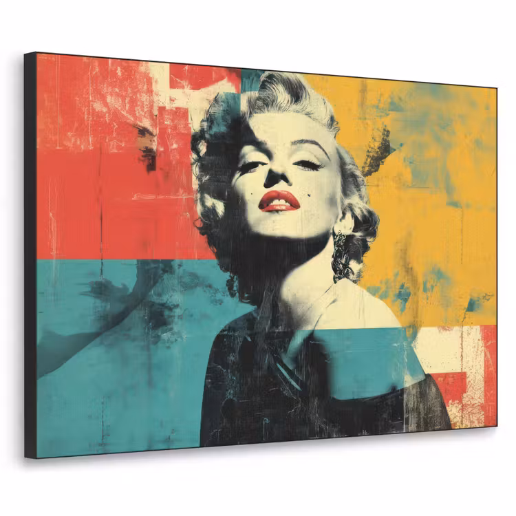 Art Frame - Vrouw - Rode lippen - Abstracte kleurvlakken - Popartuistraling — 1