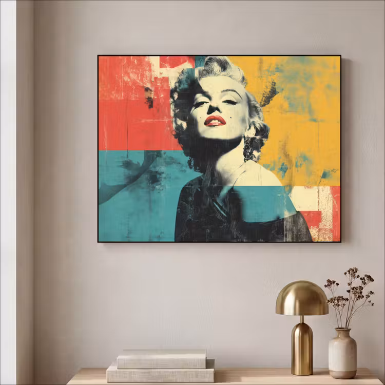 Art Frame - Vrouw - Rode lippen - Abstracte kleurvlakken - Popartuistraling — 5