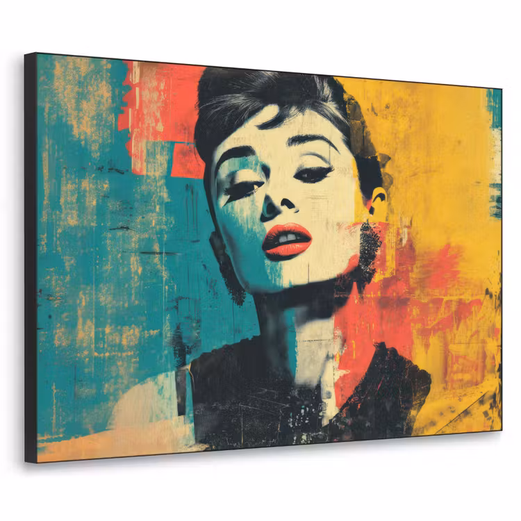 Art Frame - Vrouw - Rode lippen - Expressief - Grafisch — 1
