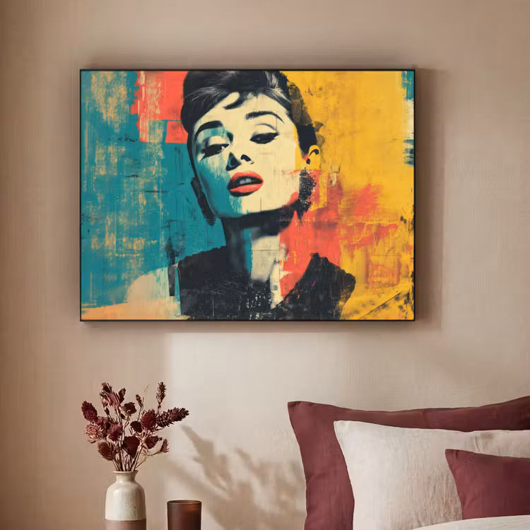 Art Frame - Vrouw - Rode lippen - Expressief - Grafisch — 3