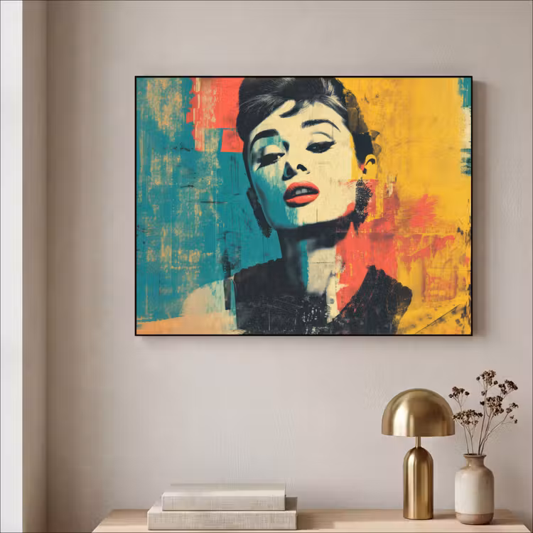 Art Frame - Vrouw - Rode lippen - Expressief - Grafisch — 5