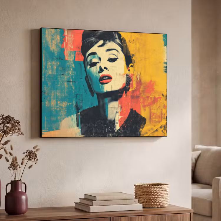 Art Frame - Vrouw - Rode lippen - Expressief - Grafisch — 7