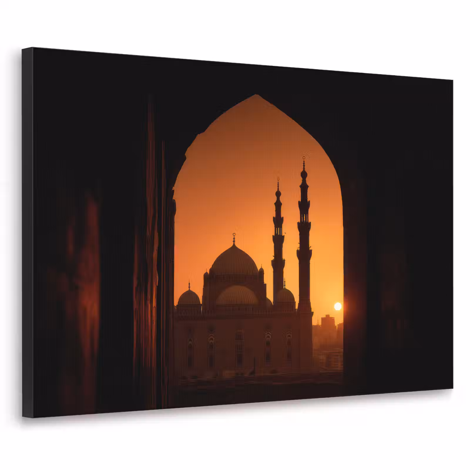 Art Frame - Moskee - Oranje lucht - Islamitisch — 1