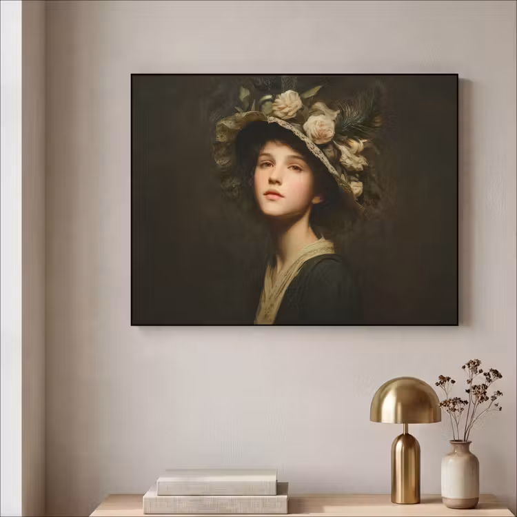 Art Frame - Bloemenhoed - Portret - Vrouw — 5