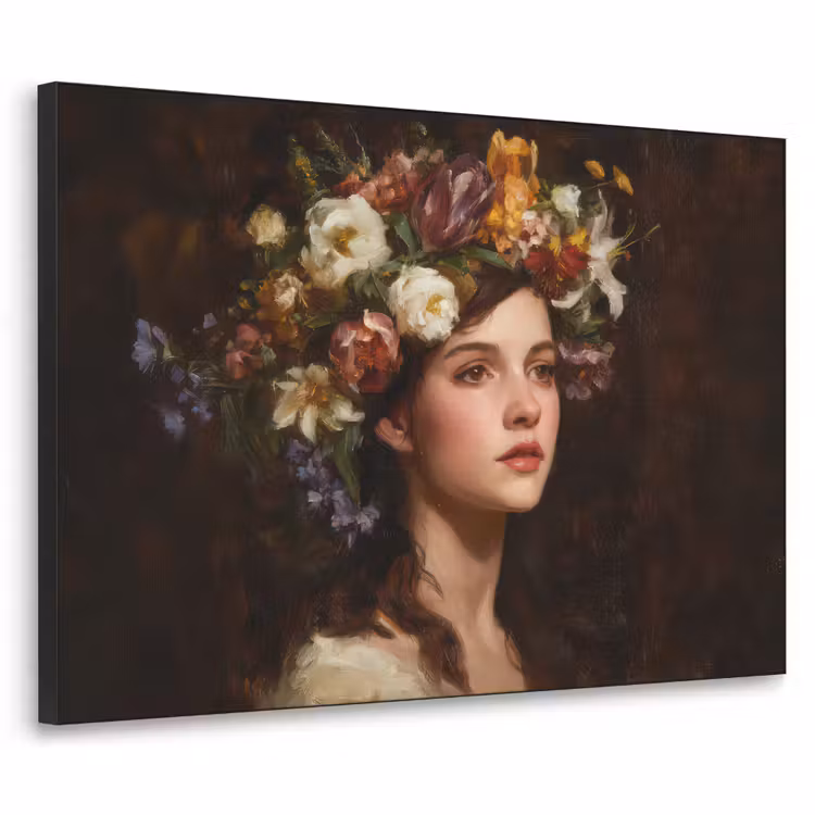 Art Frame - Portret - Vrouw - Bloemen — 1