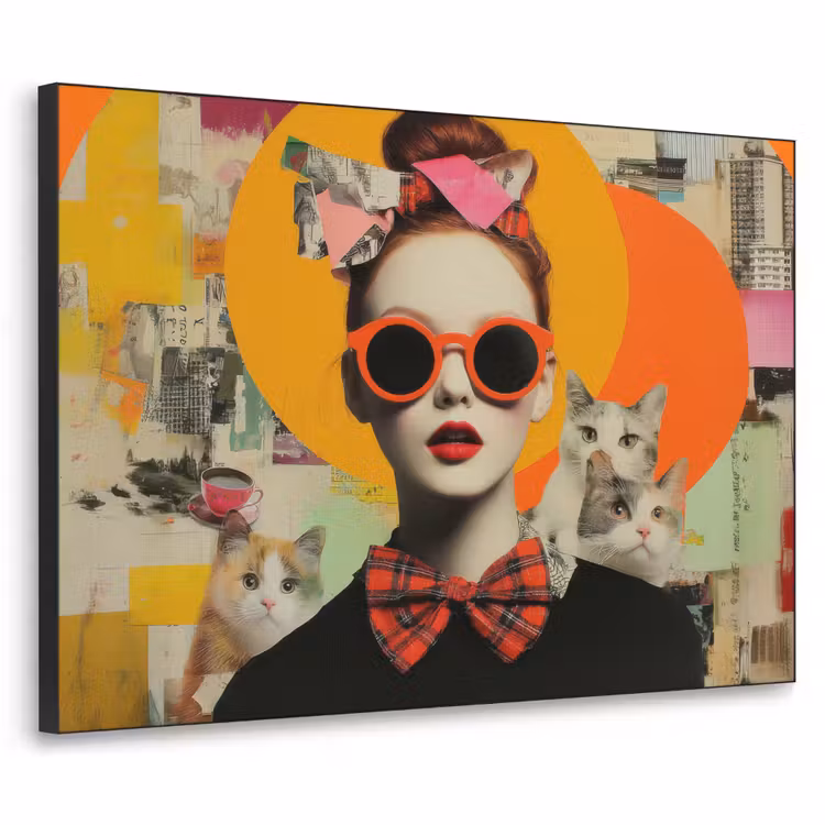 Art Frame - Vrouw - Bril - Strik - Retro — 1