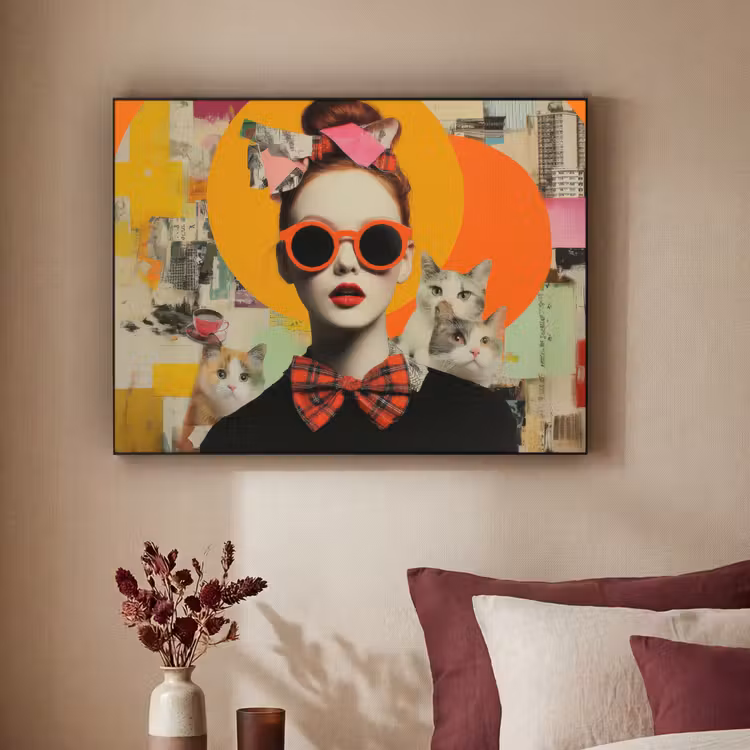 Art Frame - Vrouw - Bril - Strik - Retro — 3