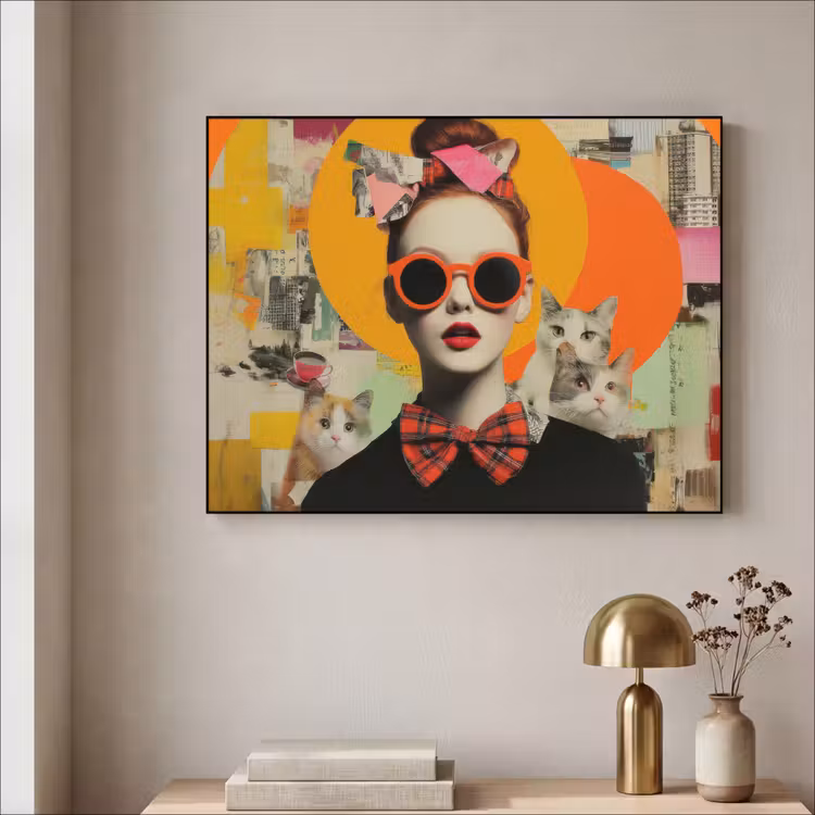 Art Frame - Vrouw - Bril - Strik - Retro — 5