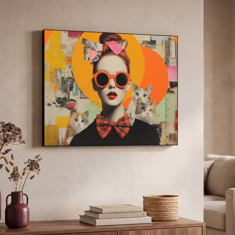 Art Frame - Vrouw - Bril - Strik - Retro — 7
