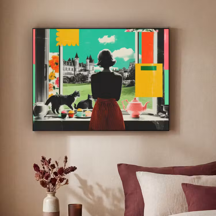 Art Frame - Vrouw - Keuken - Katten - Doorkijk — 3