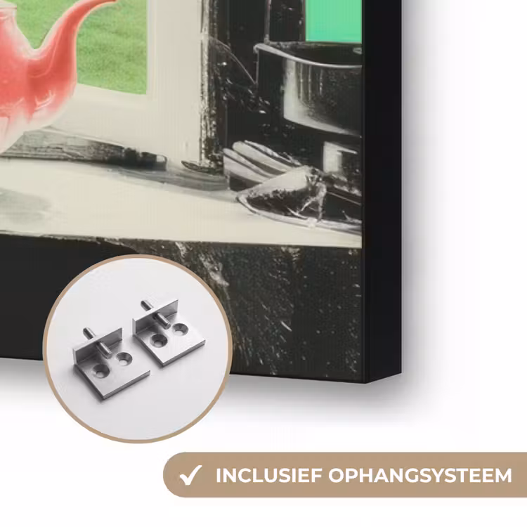 Art Frame - Vrouw - Keuken - Katten - Doorkijk — 6