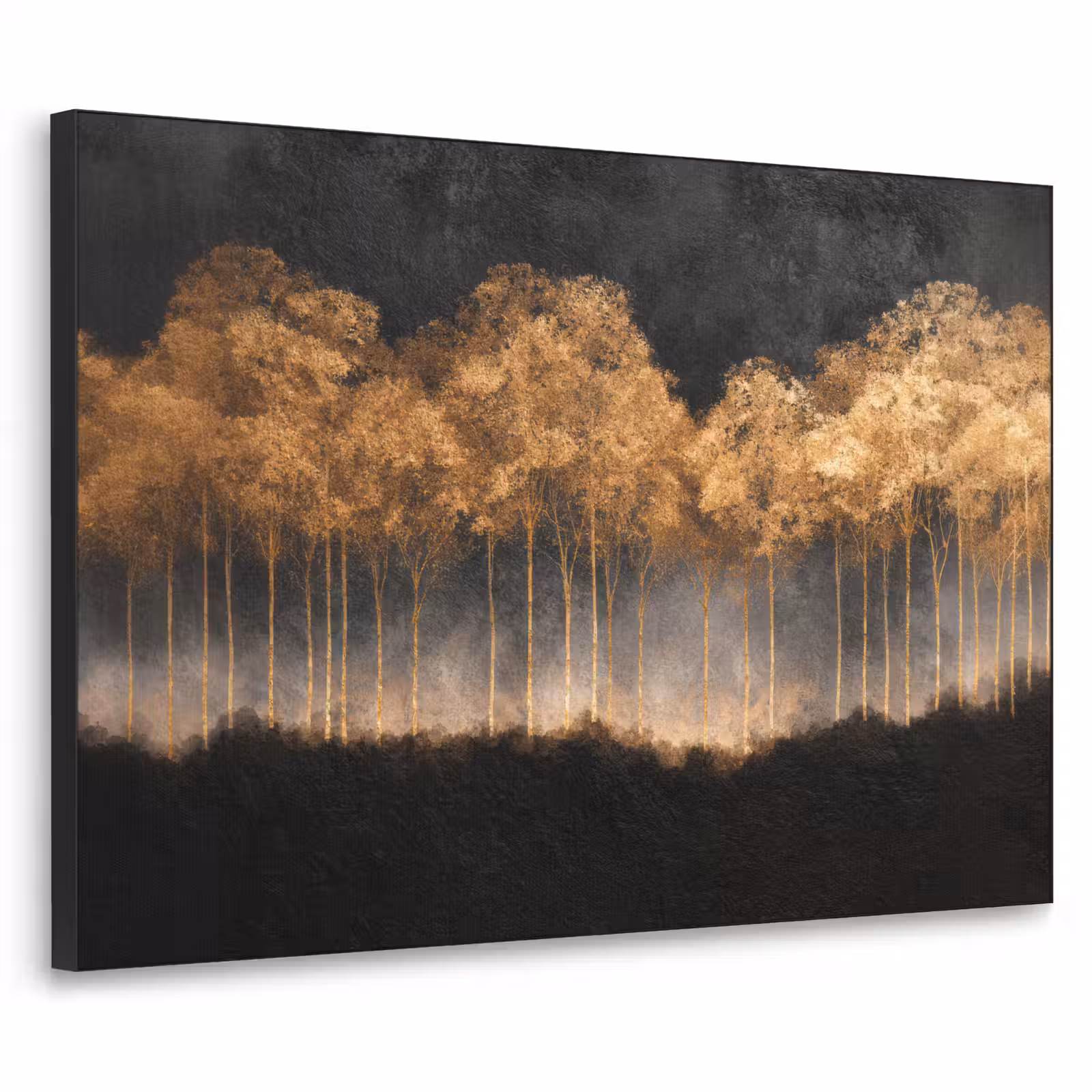 Art Frame - Gouden Bomen in Mistig Landschap — 1