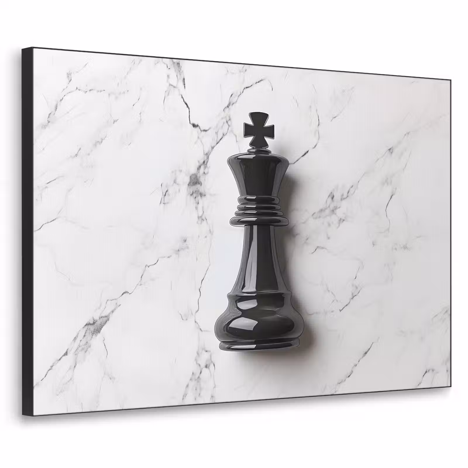 Art Frame - Schaakstuk - Koning - Zwart - Marmer — 1