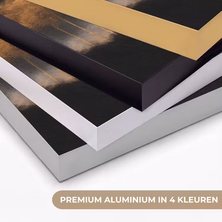 Art Frame - Gouden Bomen in Mistig Landschap — 2