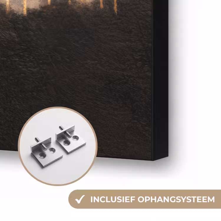 Art Frame - Gouden Bomen in Mistig Landschap — 6