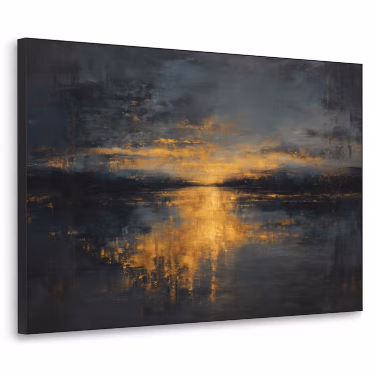 Art Frame - Gouden Reflectie op Water — 1
