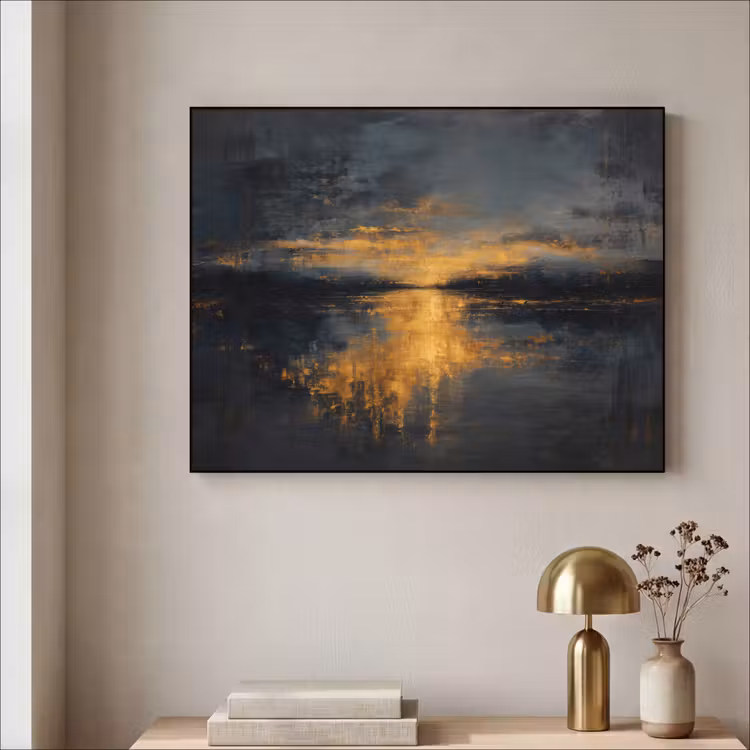 Art Frame - Gouden Reflectie op Water — 5