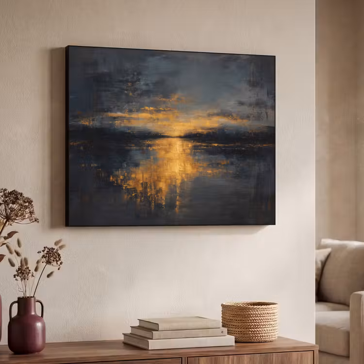Art Frame - Gouden Reflectie op Water — 7